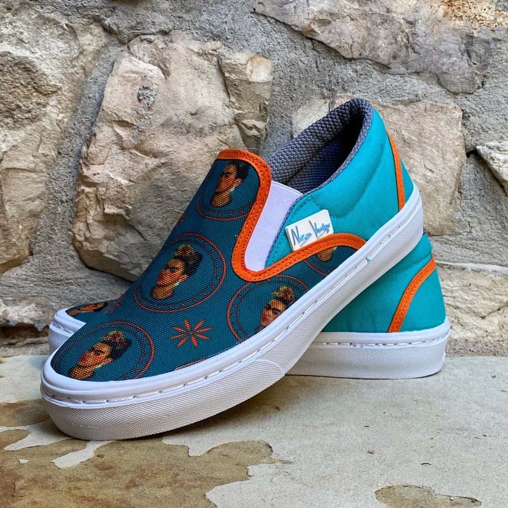 WOMEN'S PRINTED CANVAS SNEAKERS "FRIDA KAH… - Picture 2 of 6